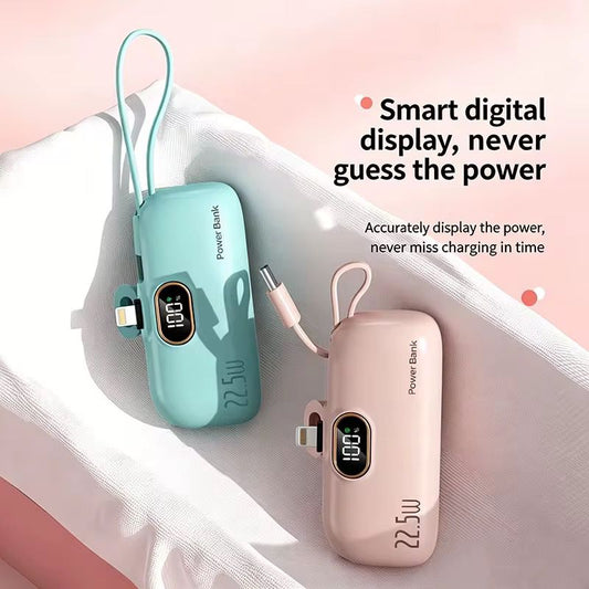 Mini Portable 5000mAh 22.5W Fast Charging Power Bank