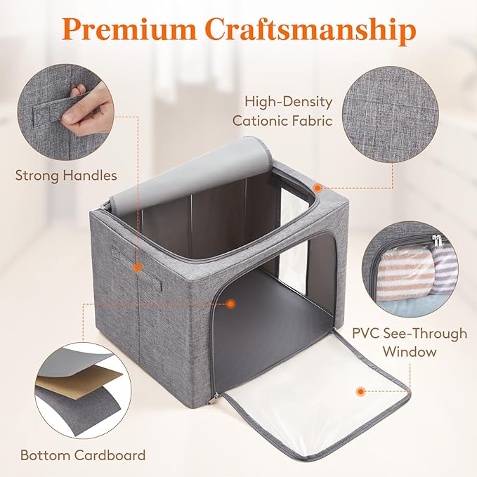 Exford 60L Premium Foldable large capacity Storage Organizer Box