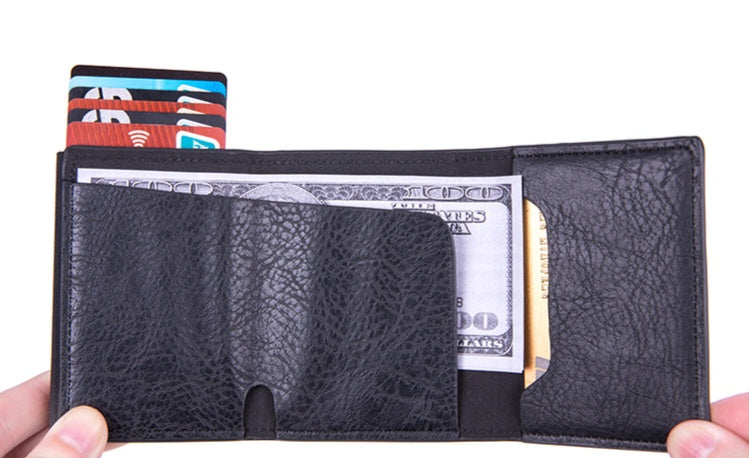 Slim RFID Wallet Card Holder with Money Clip