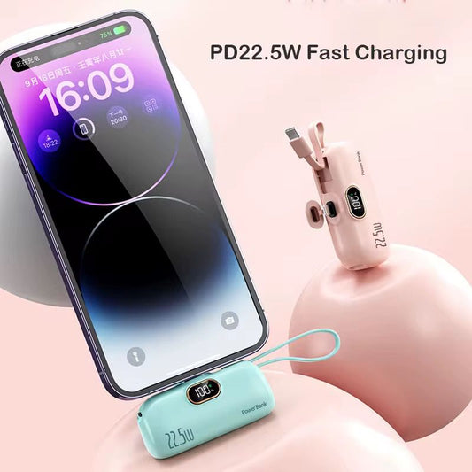 Mini Portable 5000mAh 22.5W Fast Charging Power Bank
