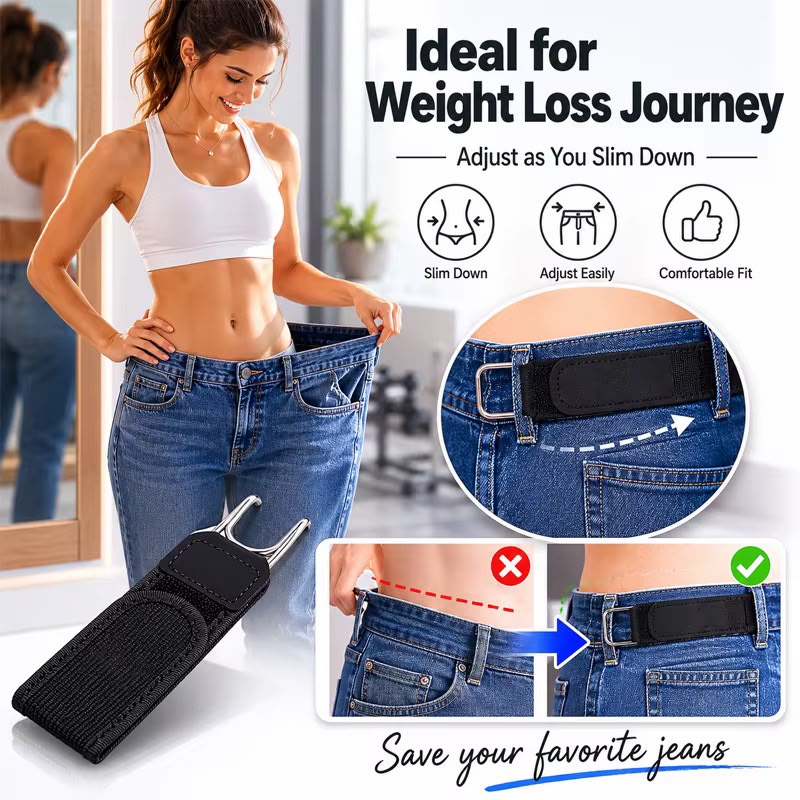 Iron Hook Waist Buckle Waist Belt for Men & Women