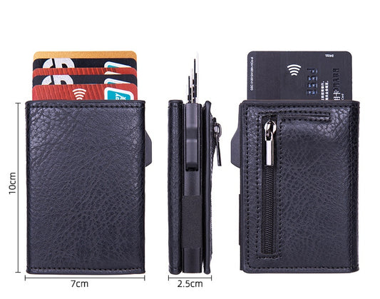 Slim RFID Wallet Card Holder with Money Clip