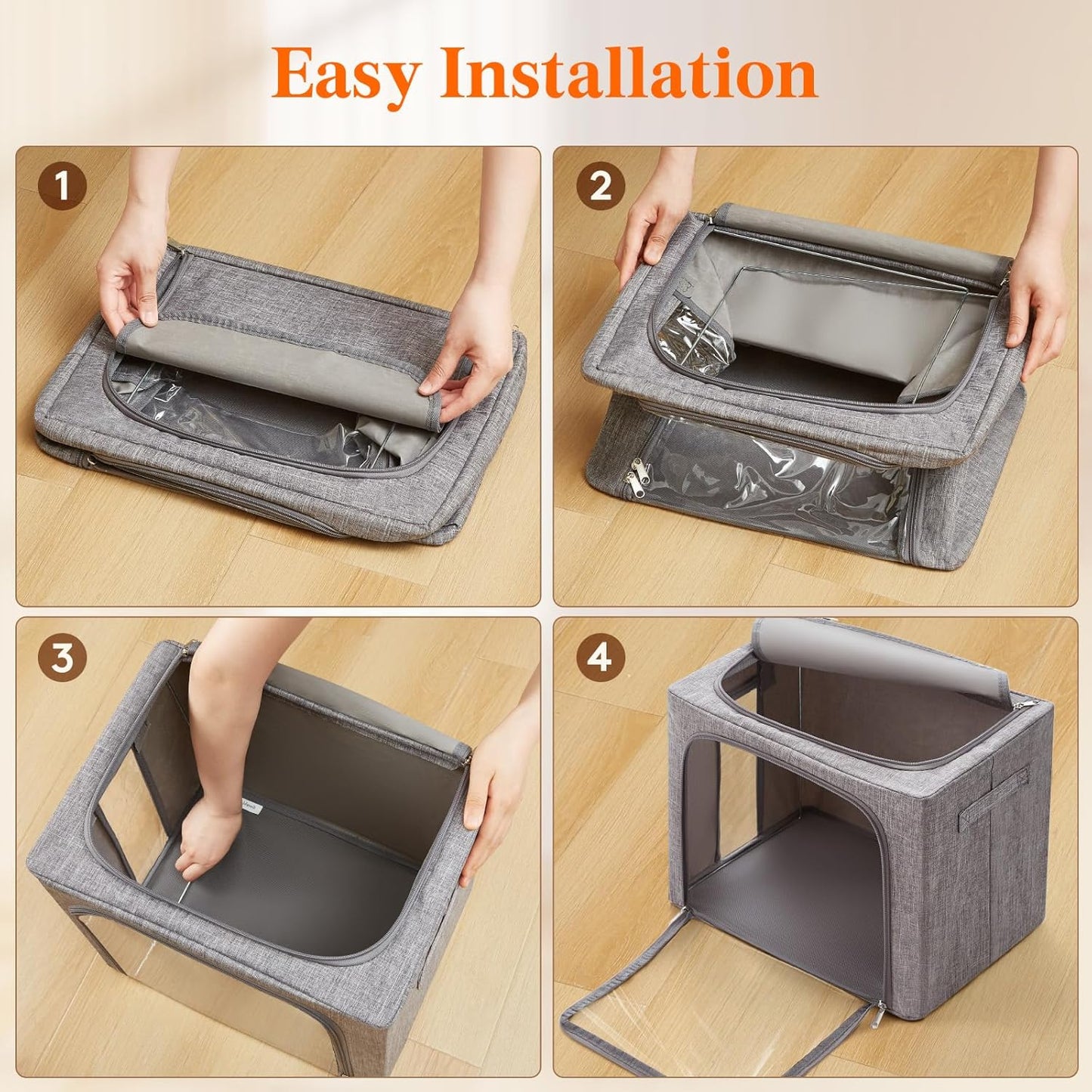 Exford 60L Premium Foldable large capacity Storage Organizer Box