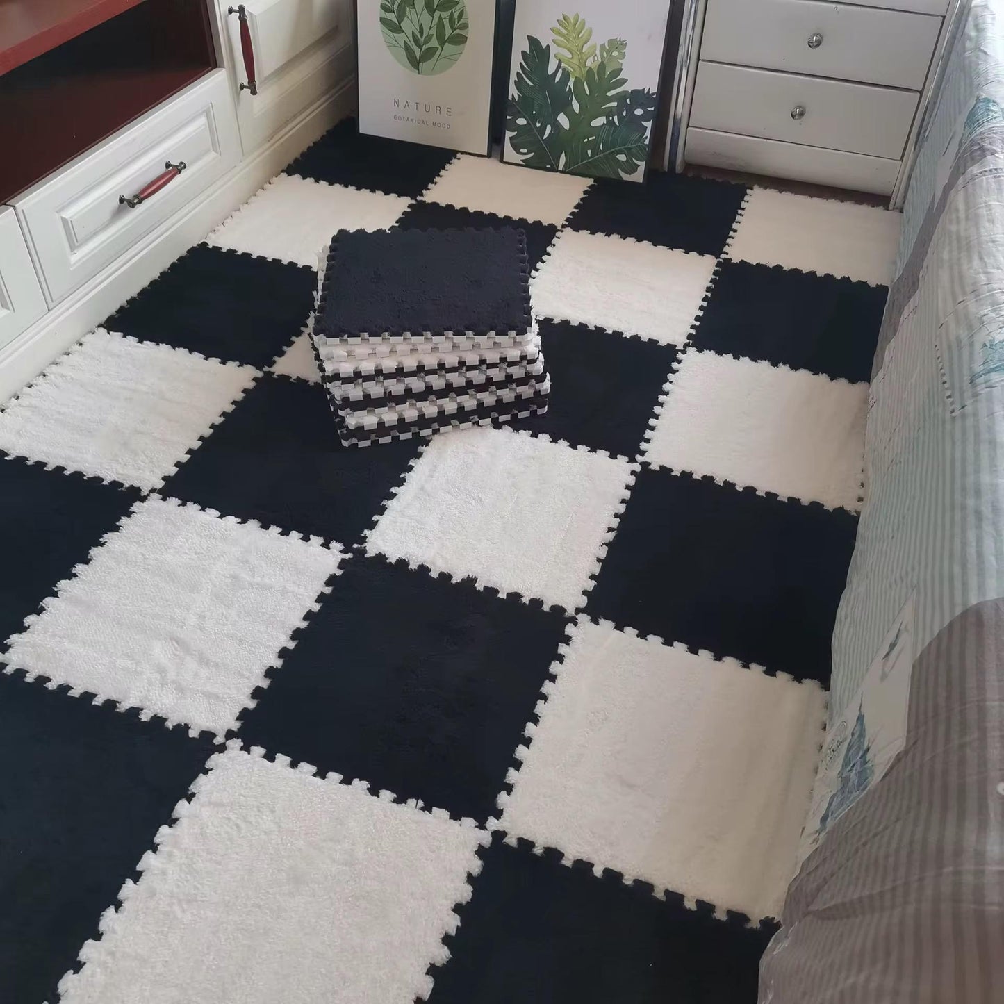 10pcs Soft & Comfortable Carpet Tiles-Perfect for Kenyan Homes