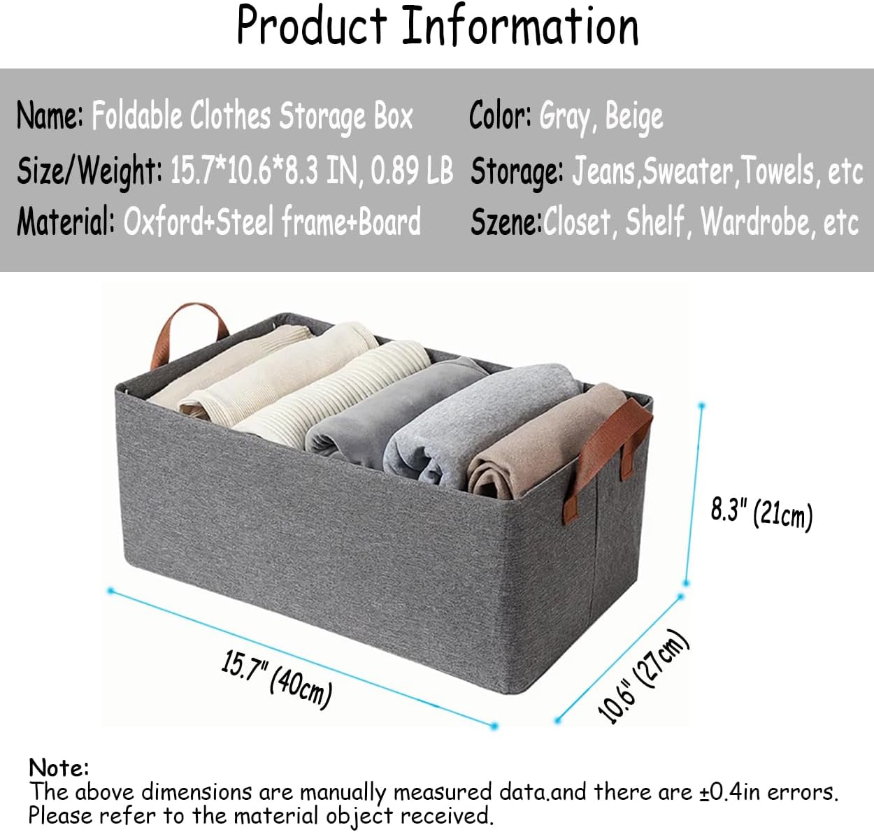 Clothes Storage Organizer Box – Organize More, Save Space