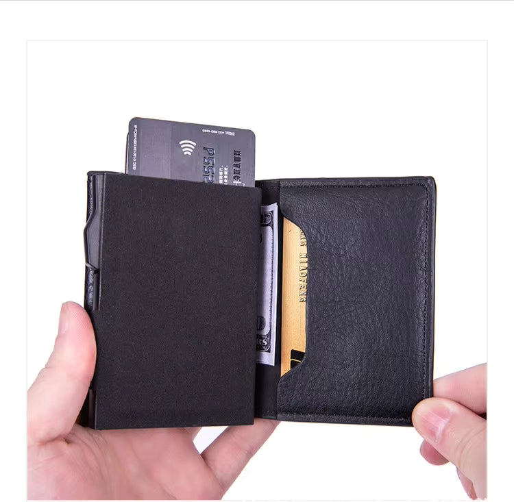 Slim RFID Wallet Card Holder with Money Clip